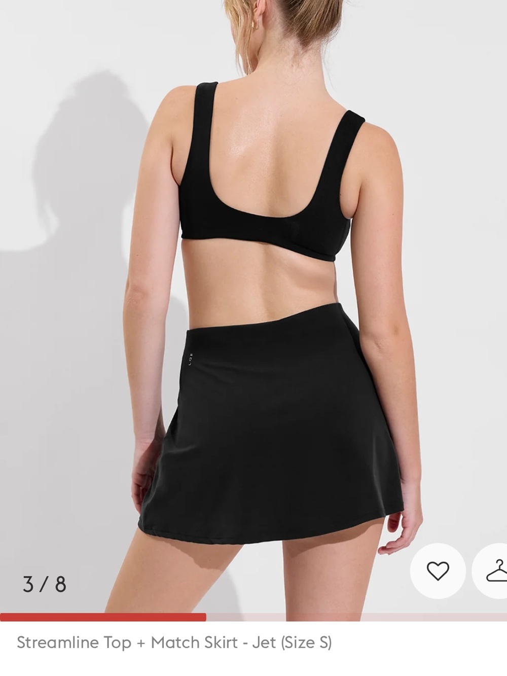 Left on Friday Jet Black Active Skirt size XS